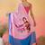 pink satin georgette printed saree with unstitched blouse