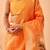 Orange Bandhani Weaving Saree With Paithani Pallu  