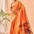 Orange Bandhani Weaving Saree With Paithani Pallu  