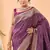 Plum Purple Bandhani Weaving Saree With Paithani Pallu  