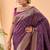 Plum Purple Bandhani Weaving Saree With Paithani Pallu  