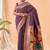 Plum Purple Bandhani Weaving Saree With Paithani Pallu  