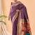 Plum Purple Bandhani Weaving Saree With Paithani Pallu  