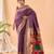 Plum Purple Bandhani Weaving Saree With Paithani Pallu  
