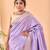 Lavender Bandhani Weaving Saree With Paithani Pallu  