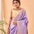 Lavender Bandhani Weaving Saree With Paithani Pallu  