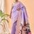 Lavender Bandhani Weaving Saree With Paithani Pallu  