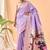 Lavender Bandhani Weaving Saree With Paithani Pallu  