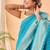Blue Bandhani Weaving Saree With Paithani Pallu  