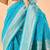 Blue Bandhani Weaving Saree With Paithani Pallu  