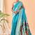 Blue Bandhani Weaving Saree With Paithani Pallu  