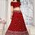 Velvet Maroon Embroidered sequin Bridal Lehenga Choli