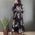 Rayon floral printed gown