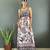 Rayon floral printed gown
