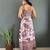 Rayon floral printed gown