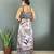 Rayon floral printed gown
