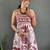 Rayon floral printed gown