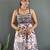 Rayon floral printed gown