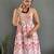 Rayon floral printed gown