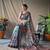 Light Blue Soft Cotton Kalamkari Printed Saree