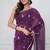 Purple handloom mul cotton jamdani weaving saree