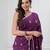Purple handloom mul cotton jamdani weaving saree