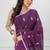 Purple handloom mul cotton jamdani weaving saree