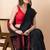 Black handloom pure cotton all over jamdani buta and big tassels saree