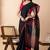 Black handloom pure cotton all over jamdani buta and big tassels saree