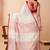 Cream handloom mark pure cotton all over heart jamdani saree