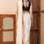 Cream handloom dhaniakhali pure cotton with sleek golden border saree