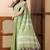 Light green pure cotton handloom jamdani and tassels saree