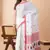 White handloom pure cotton jamdani and tassels saree