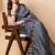 Grey handloom pure cotton jamdani and tassels saree