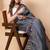 Grey handloom pure cotton jamdani and tassels saree