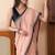 Peach handloom mark pure cotton jamdani saree