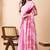 Pink handloom mark pure cotton jamdani saree