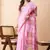 Pink handloom mark pure cotton jamdani saree