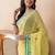Neon green handloom mark mul cotton jamdani and tassels saree