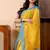 Yellow handloom mark pure cotton jamdani and taseels saree
