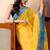Yellow handloom mark pure cotton jamdani and taseels saree
