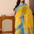 Yellow handloom mark pure cotton jamdani and taseels saree