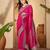 rani silk blend chiffon embroidered saree with unstitched blouse