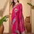 rani silk blend chiffon embroidered saree with unstitched blouse