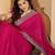 rani silk blend chiffon embroidered saree with unstitched blouse