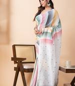 Colorful handloom mark mul cotton jamdani saree