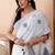 White handloom mark mul cotton jamdani and tassels saree