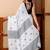 White handloom mark mul cotton jamdani and tassels saree