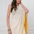 White & yellow handloom mark mul cotton jamdani saree