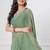 Light green handloom mark mul cotton all over small checks with tassels saree
